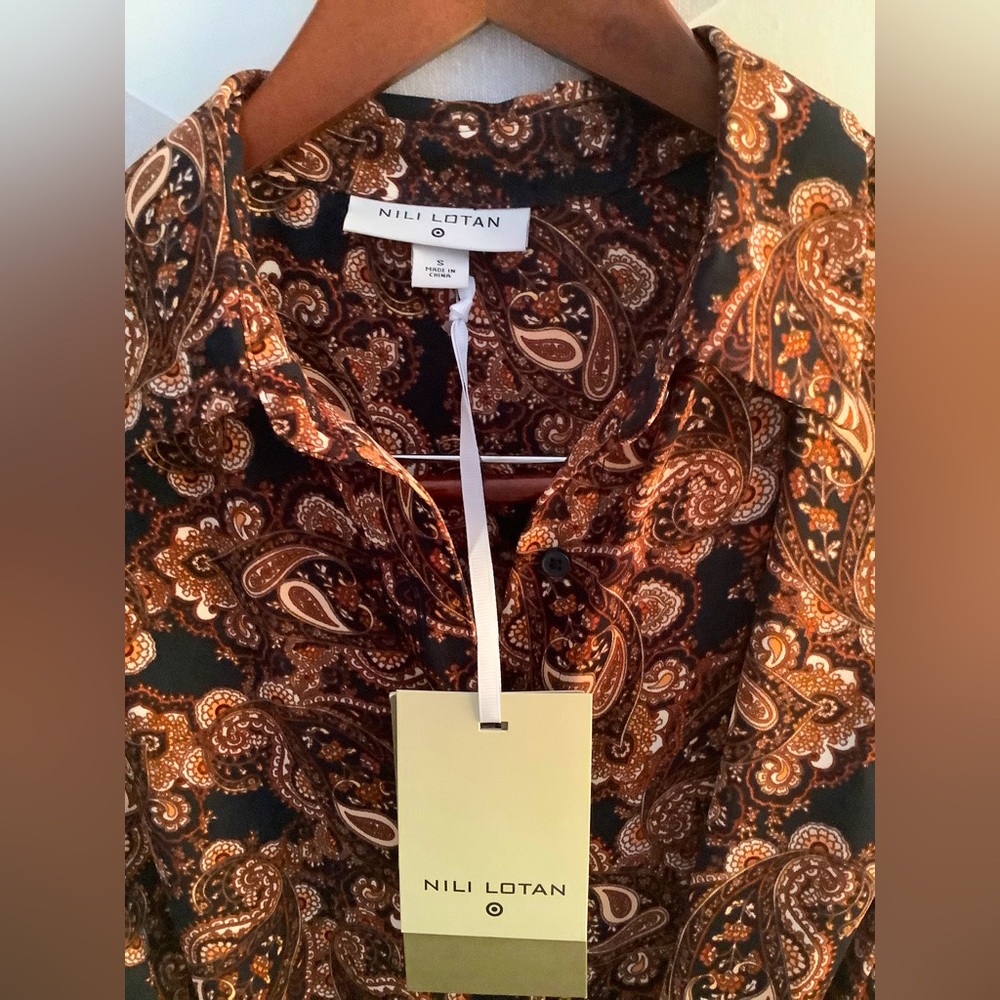 NILI LOTAN for Target Long Sleeve Bohemian Paisley Maxi Dress. Elegant& flowing!